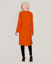 Peppy Orange Ladder Lace Shirt Top