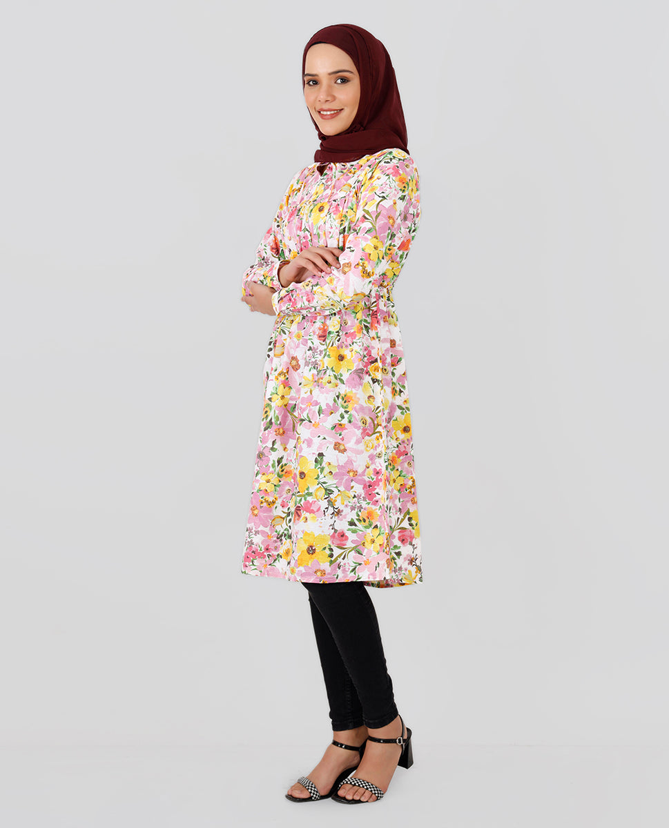 Floral Bliss Elastic Waist Top