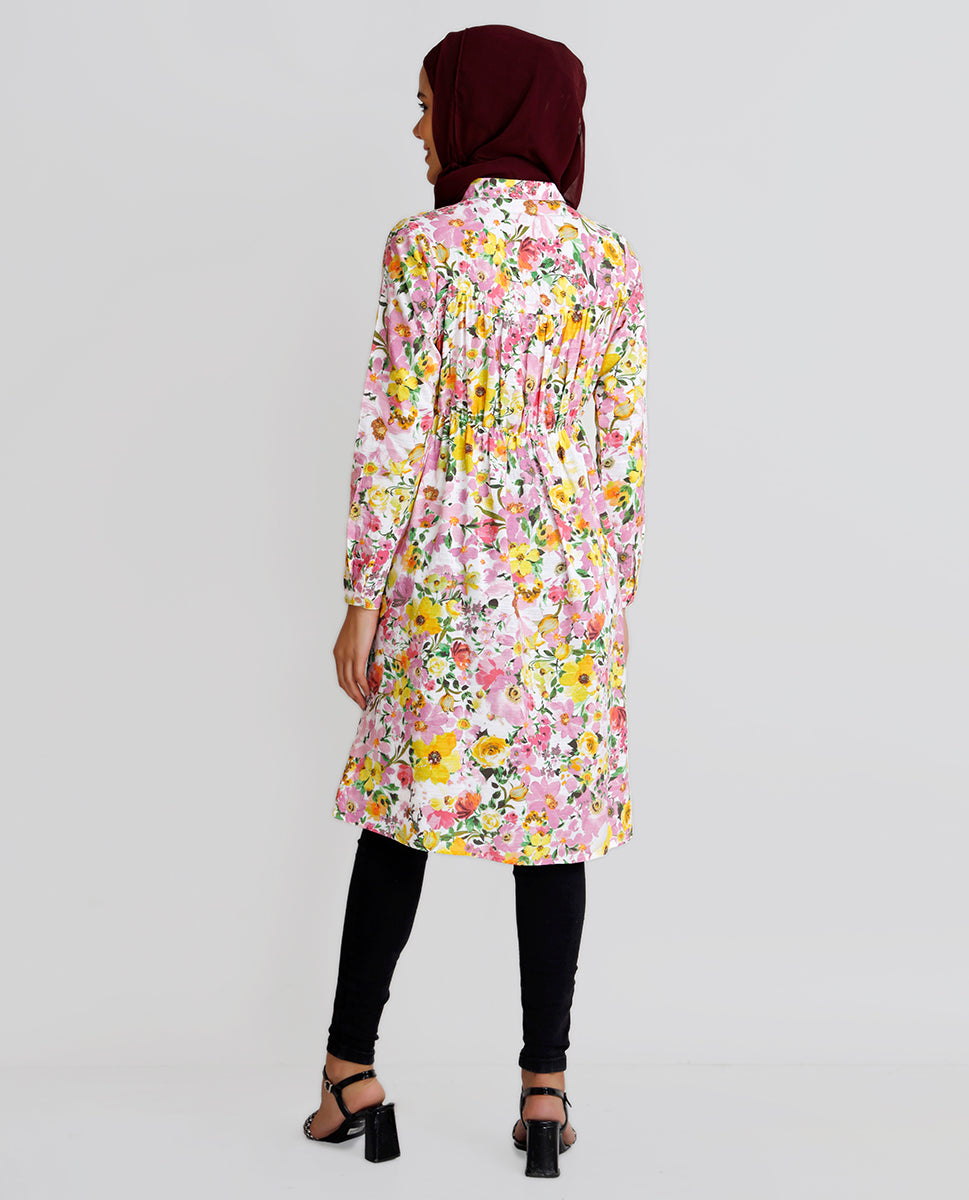 Floral Bliss Elastic Waist Top