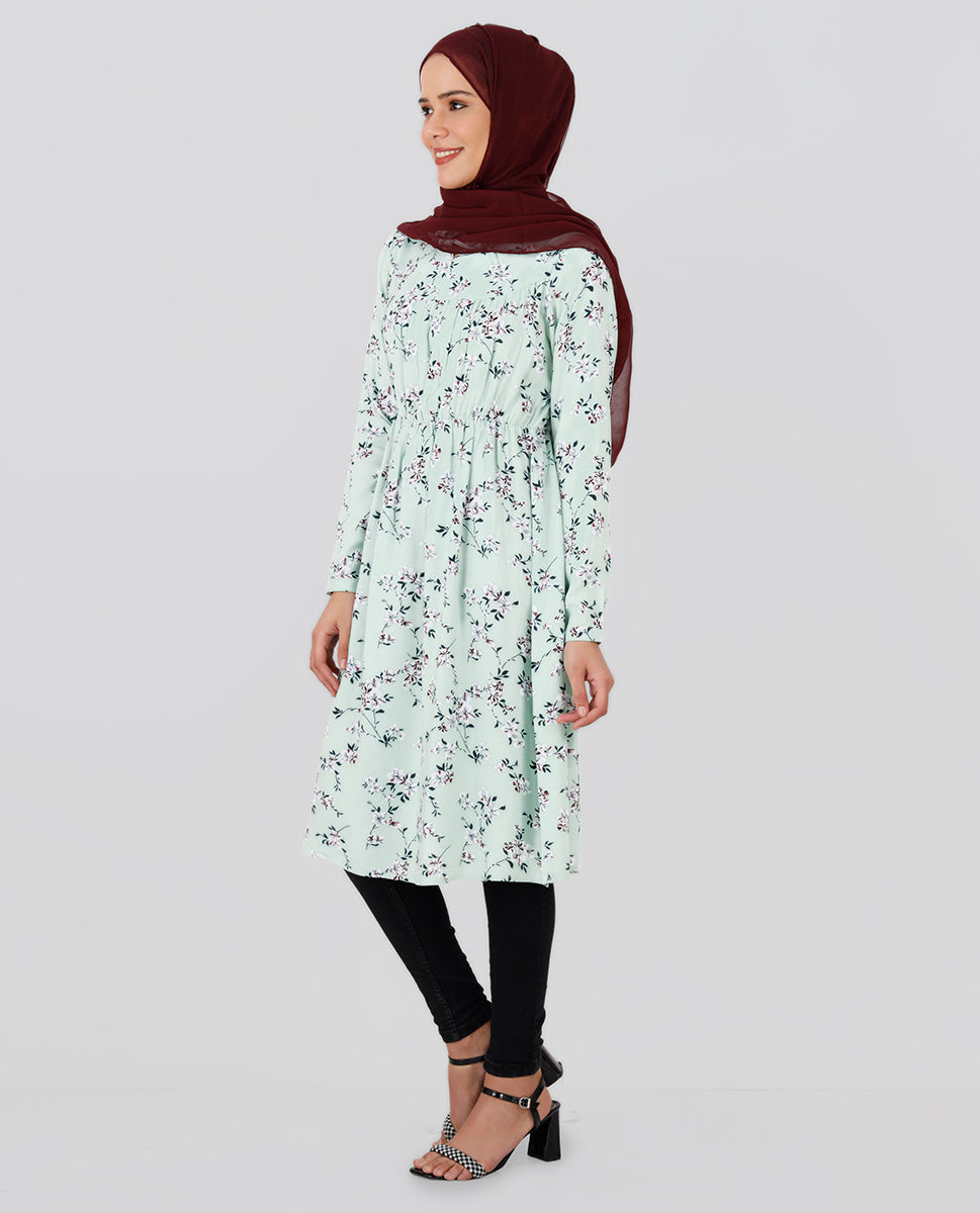 Mint Green Elastic Waist Top