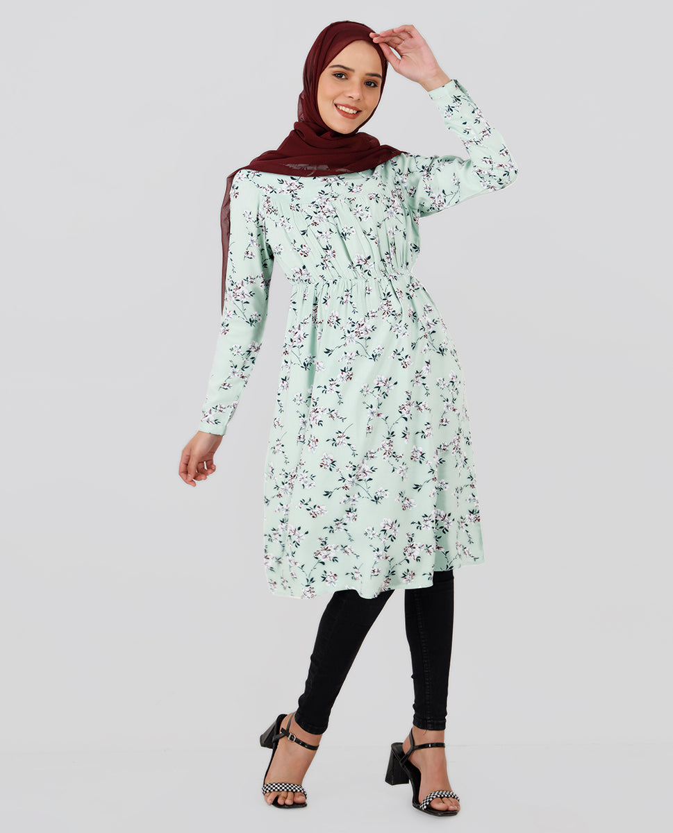 Mint Green Elastic Waist Top