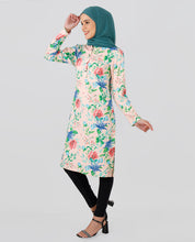 Round Neck Floral Printed Top - Multicolored