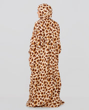 Multicolored Floral Printed Prayer Dress - Brown