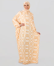 Floral Printed Prayer Dress - Beige