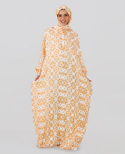 Floral Printed Prayer Dress - Beige