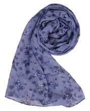 Granada Sky Floral Georgette Scarf