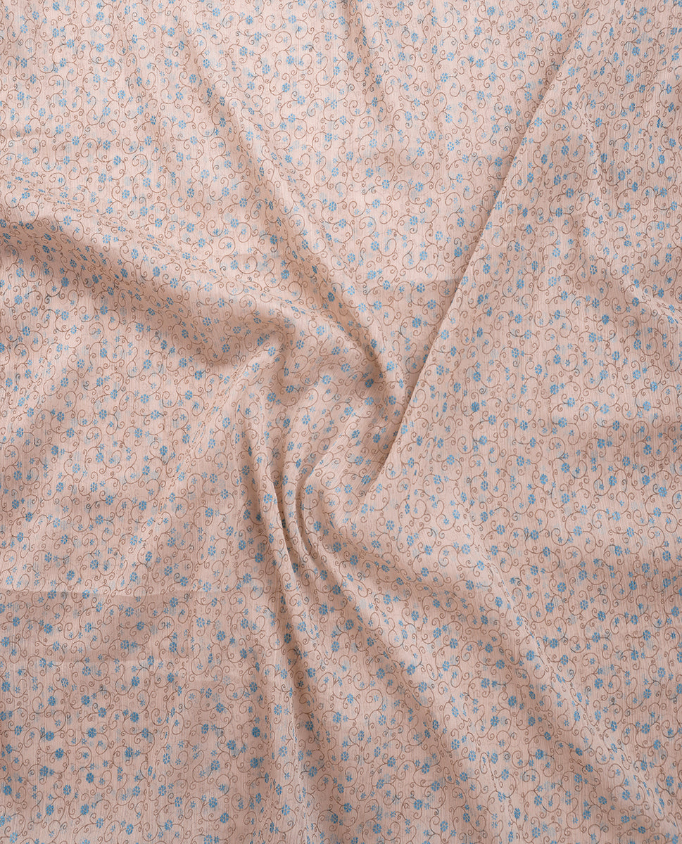 Cannoli Cream Floral Chiffon Scarf