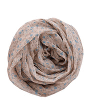 Cannoli Cream Floral Chiffon Scarf