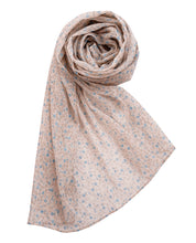 Cannoli Cream Floral Chiffon Scarf
