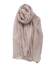 Cannoli Cream Floral Chiffon Scarf