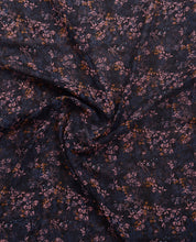 Black Onyx Floral Chiffon Scarf