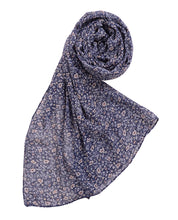 Bellwether Blue Floral Chiffon Scarf