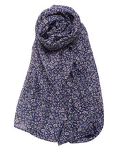 Bellwether Blue Floral Chiffon Scarf