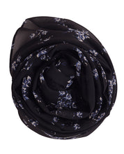 Black Beauty Floral Georgette Scarf