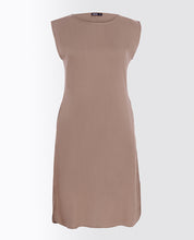 Natural Beige Rayon Slip Dress