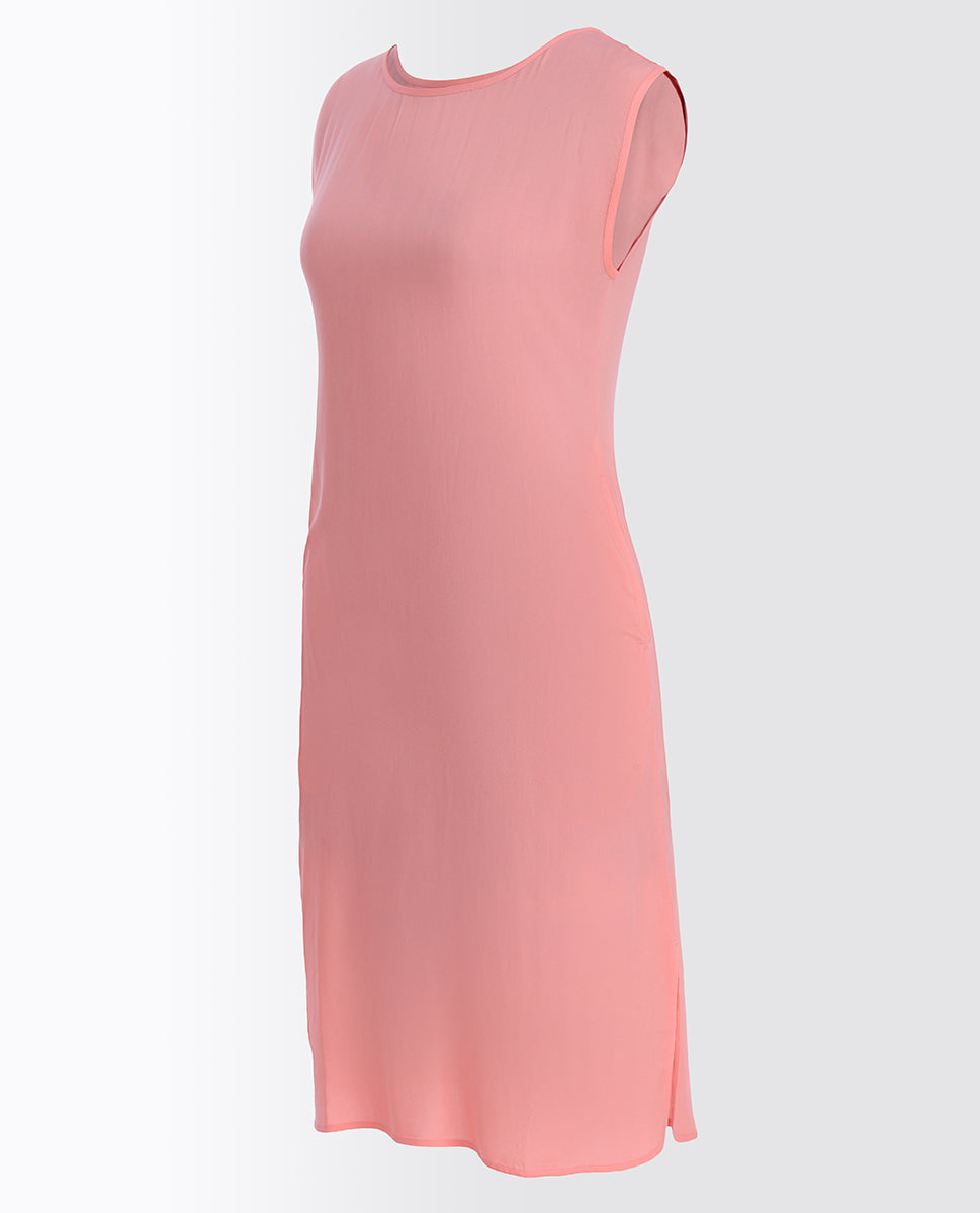 Peach Bud Pink Rayon Slip Dress
