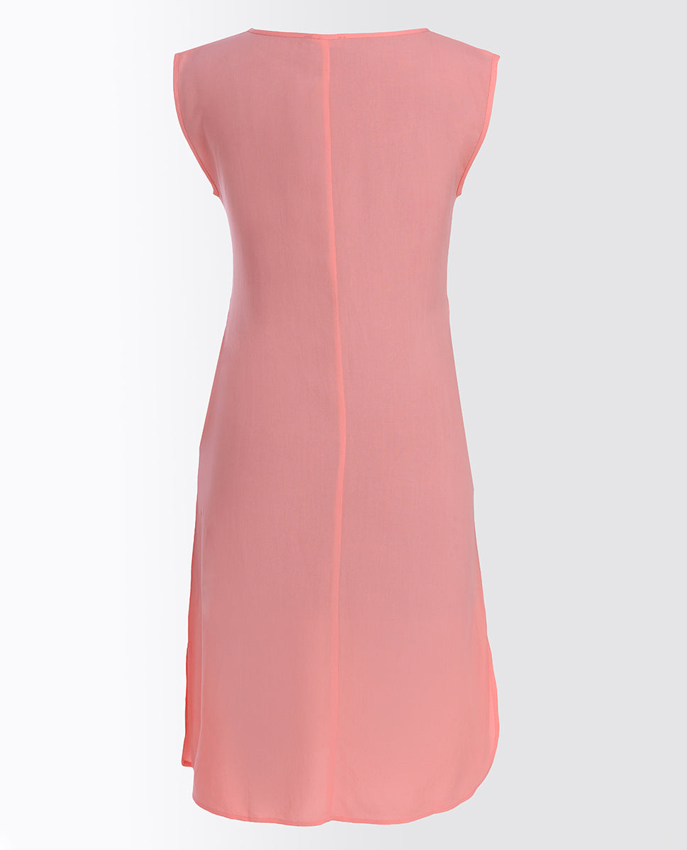 Peach Bud Pink Rayon Slip Dress