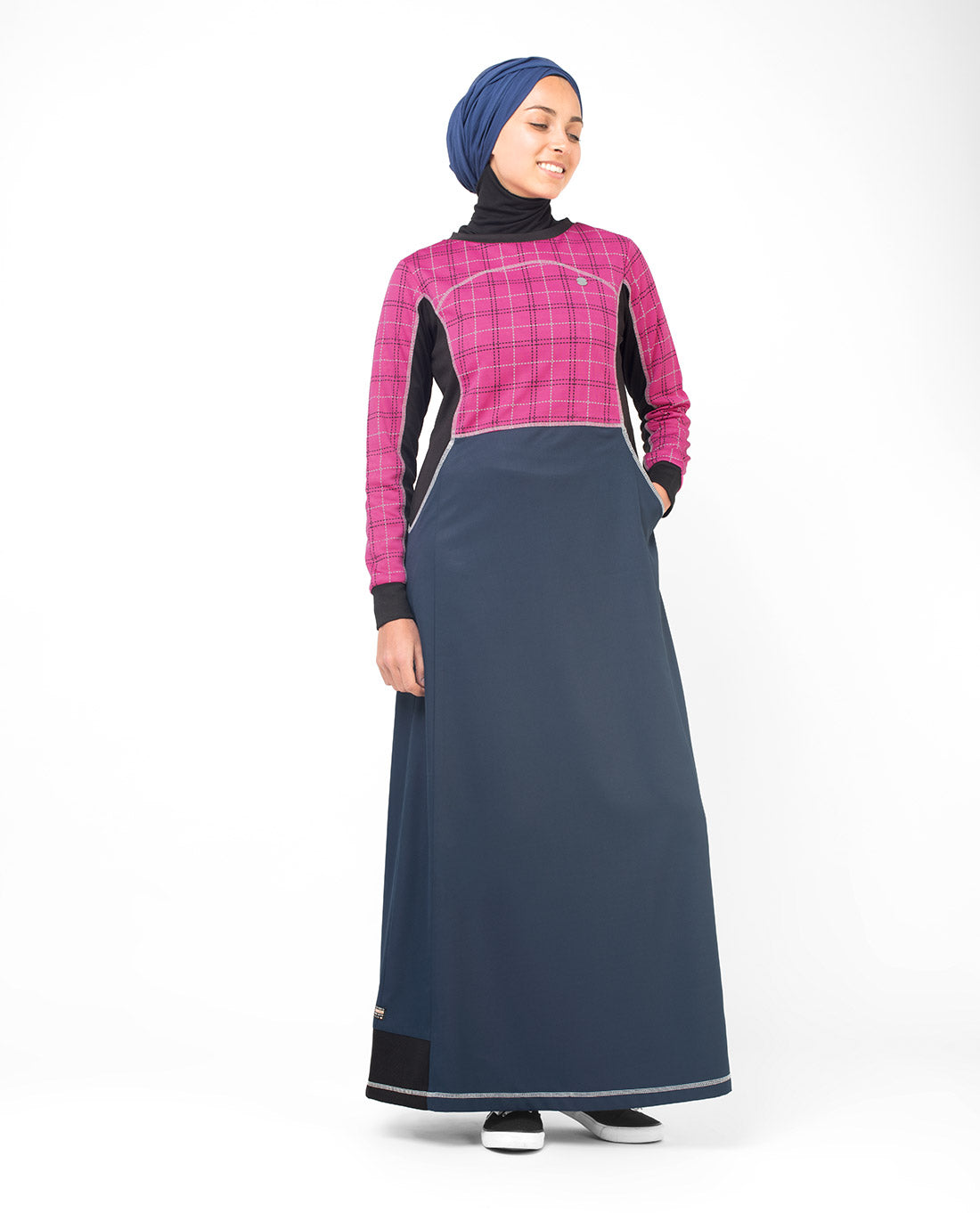 Rose Checked Print Jilbab