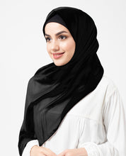 Jet Black Poly Georgette Scarf