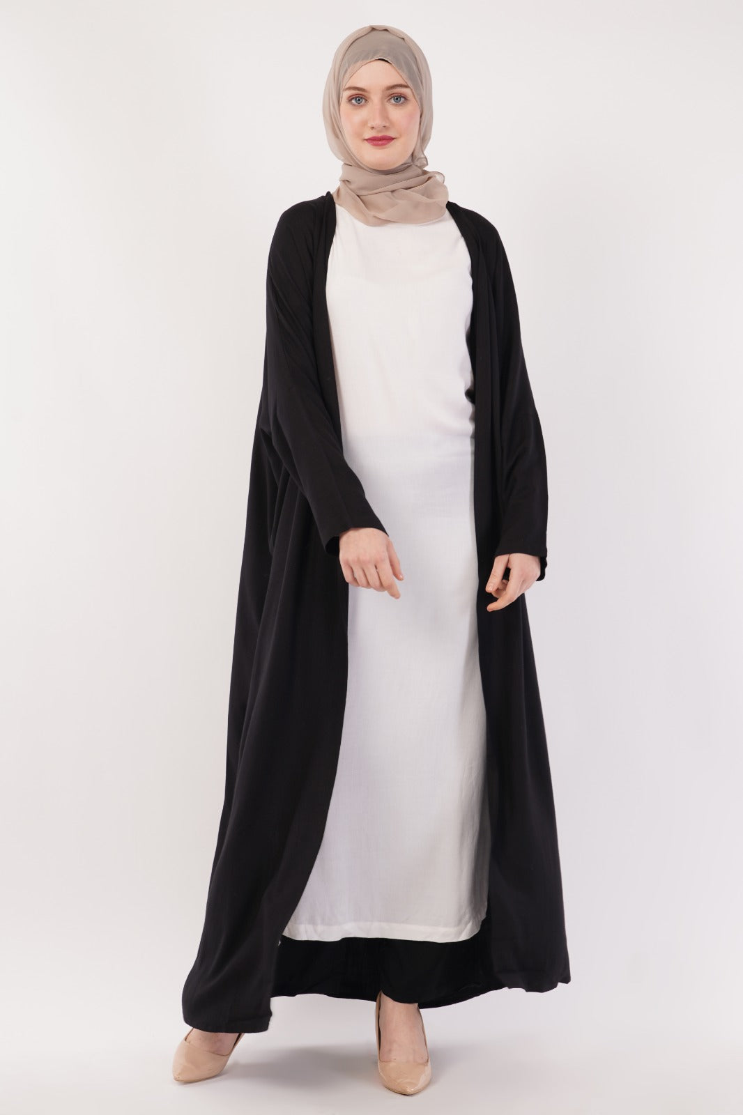 Black Open Abaya