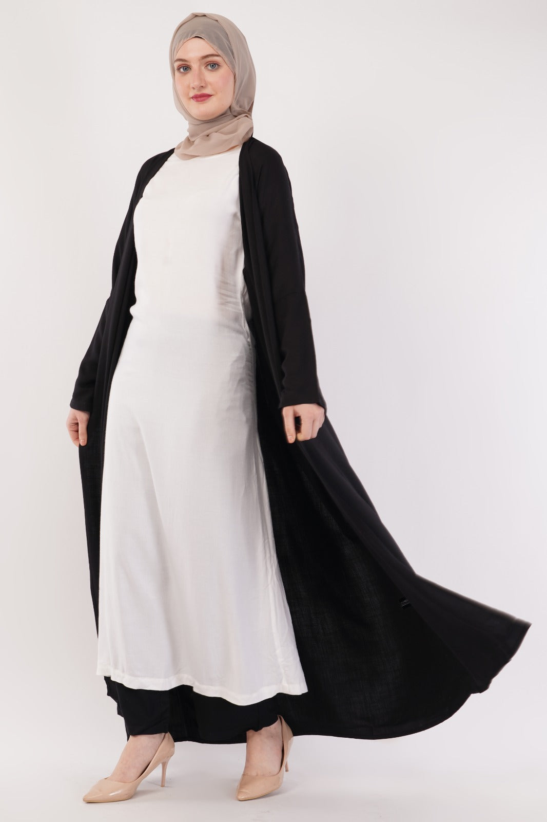 Black Open Abaya