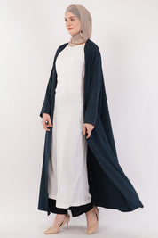 Teal Blue Open Abaya
