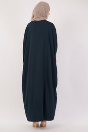 Teal Blue Open Abaya