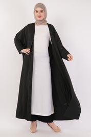 Dark Moss Green Open Abaya