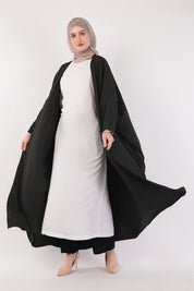 Dark Moss Green Open Abaya
