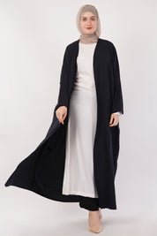 Navy Blue Open Abaya