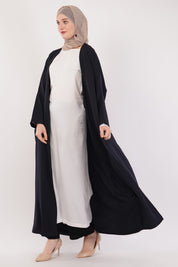 Navy Blue Open Abaya