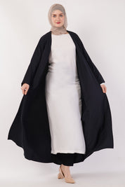 Navy Blue Open Abaya