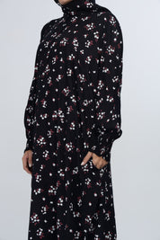 Black Floral Salah Dress
