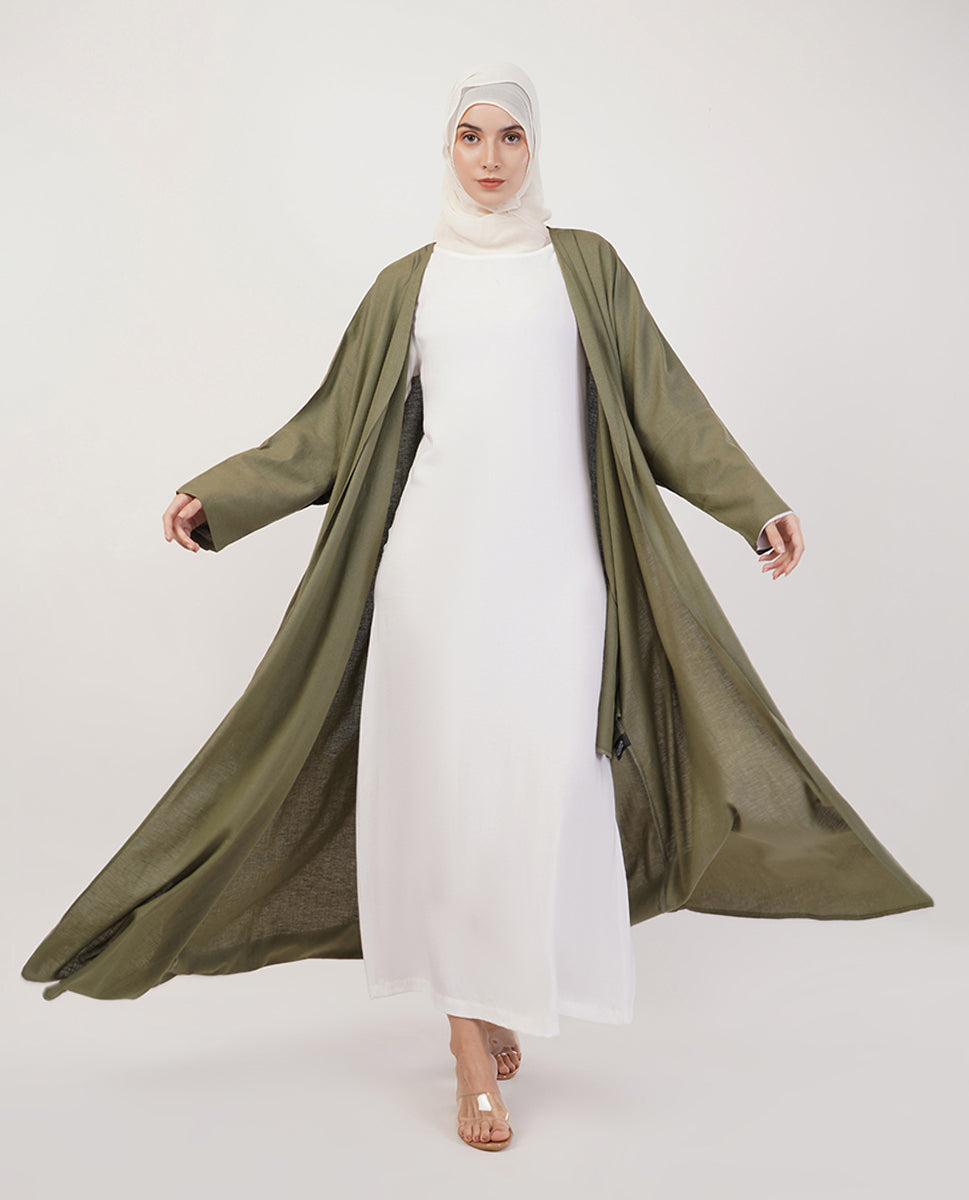 Green Open Abaya