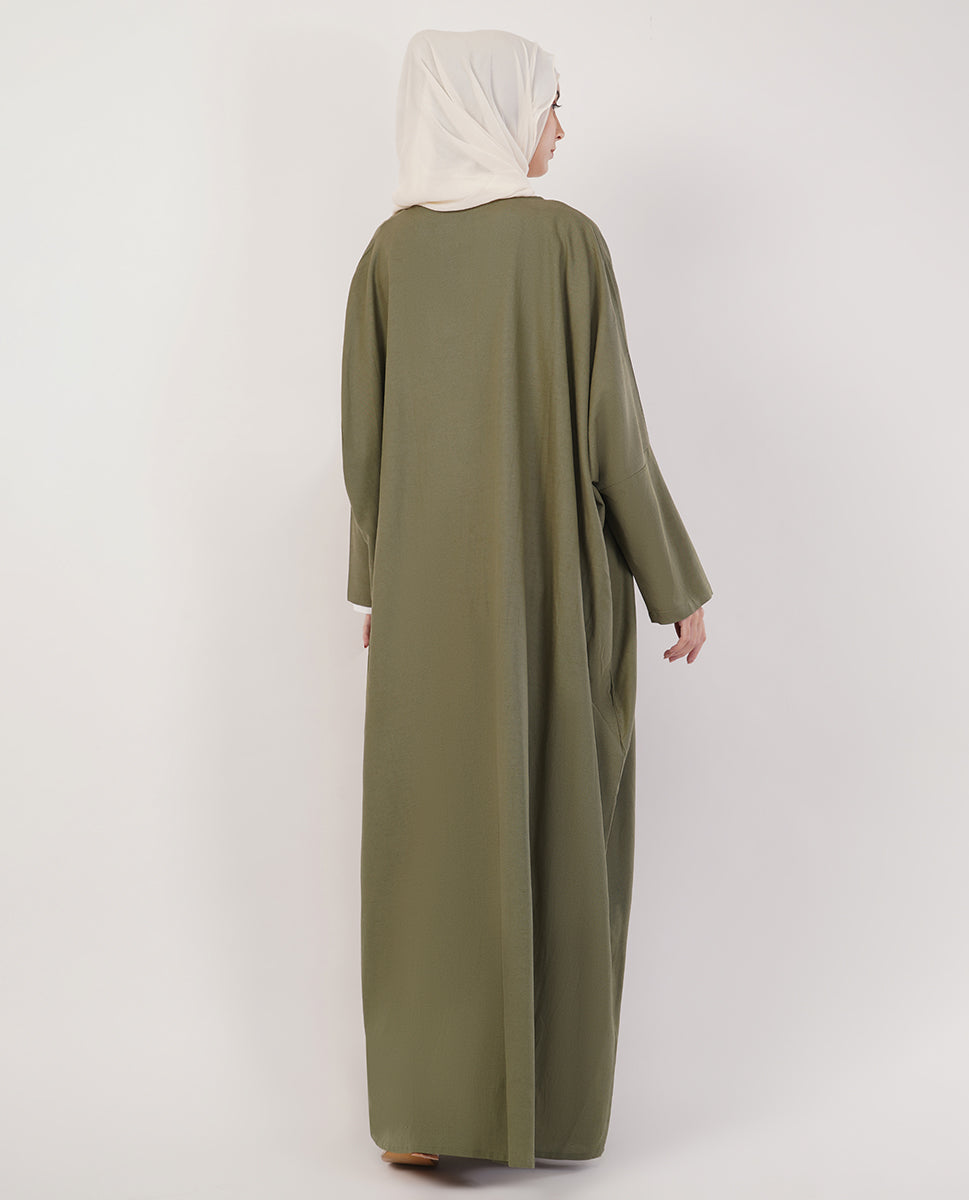 Green Open Abaya