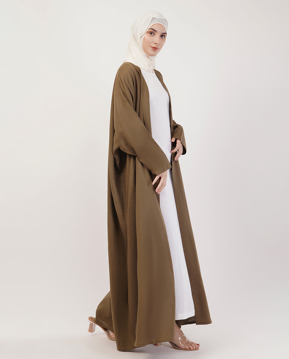 Ripe Olive Open Abaya