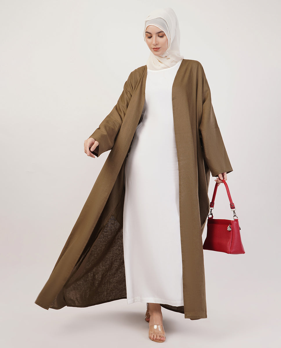 Ripe Olive Open Abaya