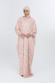 Peach Floral Salah Dress