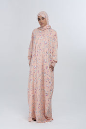 Peach Floral Salah Dress