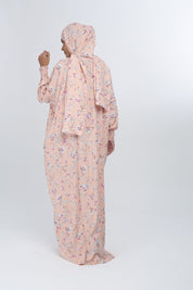 Peach Floral Salah Dress