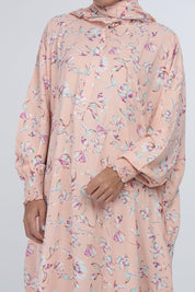 Peach Floral Salah Dress