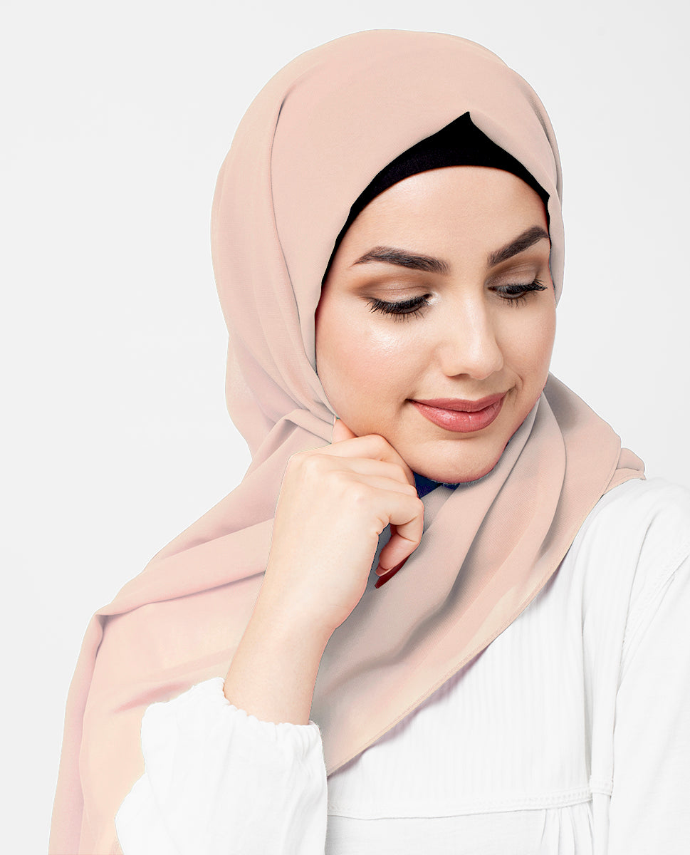 Toasted Almond Poly Georgette Scarf