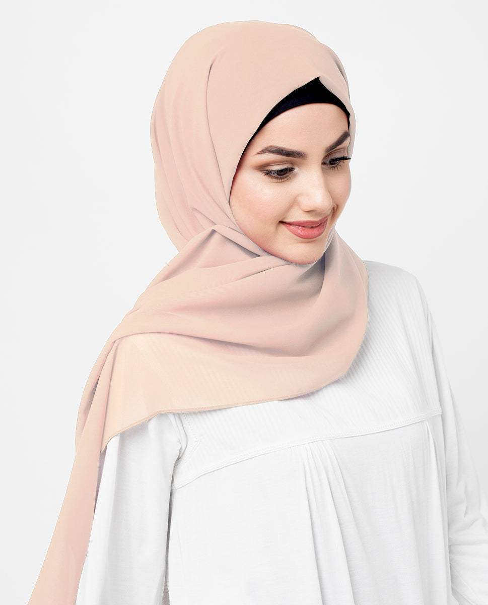 Toasted Almond Poly Georgette Scarf